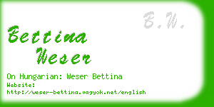 bettina weser business card